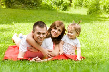 Annem ve babam onların küçük kızı ile vakit geçirmek