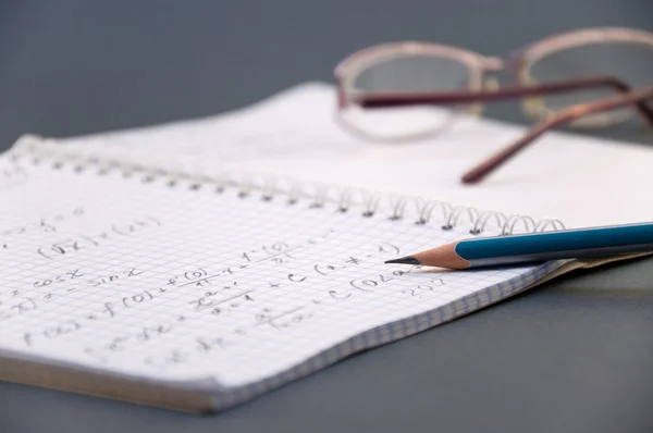 Pencil on notebook — Stock Photo, Image