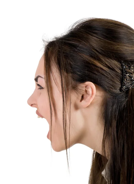 Woman screams — Stock Photo, Image