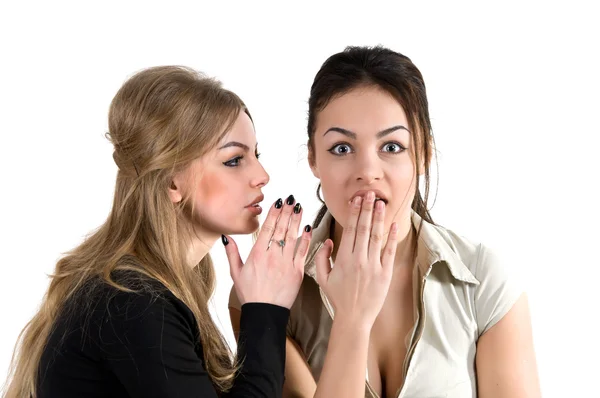 Girlfriends telling secrets — Stock Photo, Image