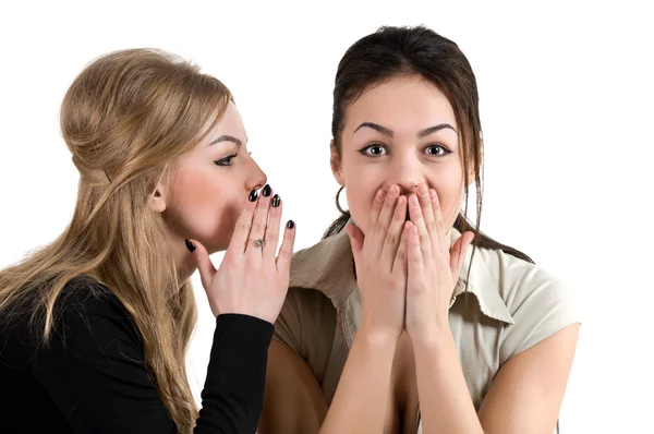 Girlfriends telling secrets — Stock Photo, Image