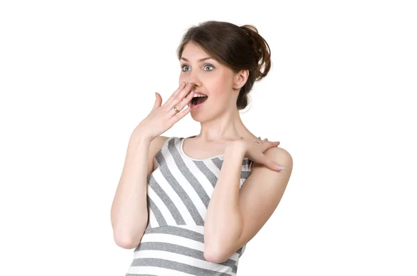 Surprised young woman — Stock Photo, Image