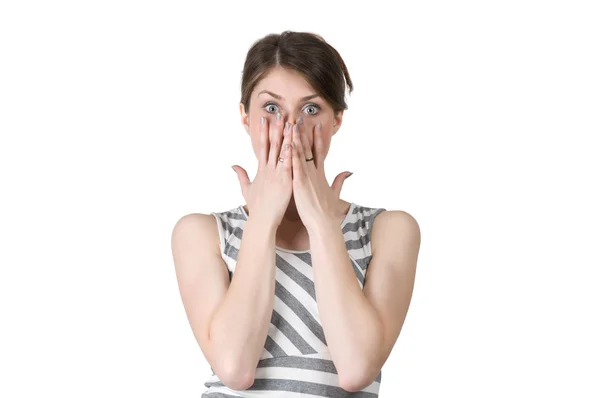 Surprised young woman — Stock Photo, Image