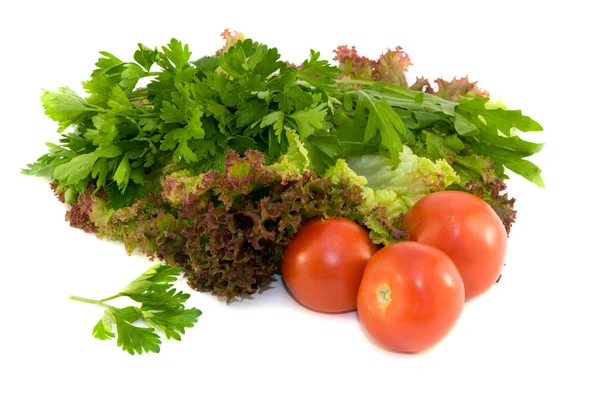 新鲜的蔬菜和野菜沙拉 — 图库照片