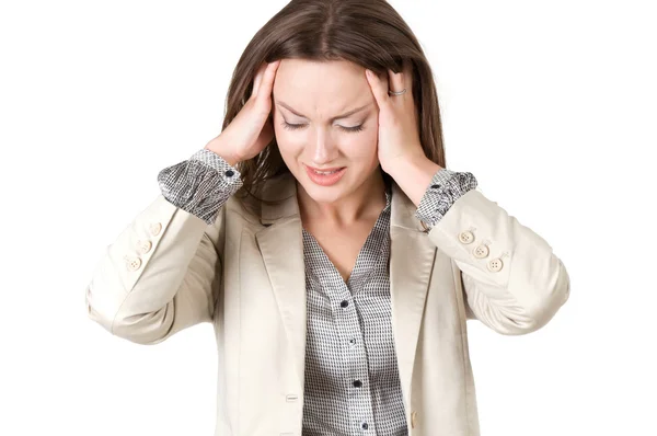 Young girl is upset in depression — Stock Photo, Image