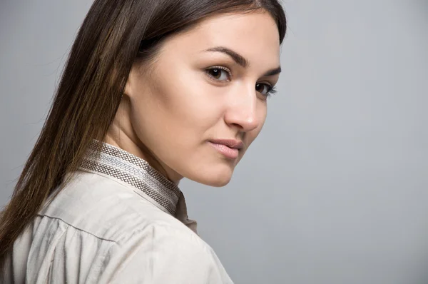 Bela jovem mulher bem sucedida . — Fotografia de Stock