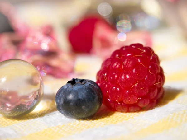 Raspberry and Bluberry — Stock Photo, Image