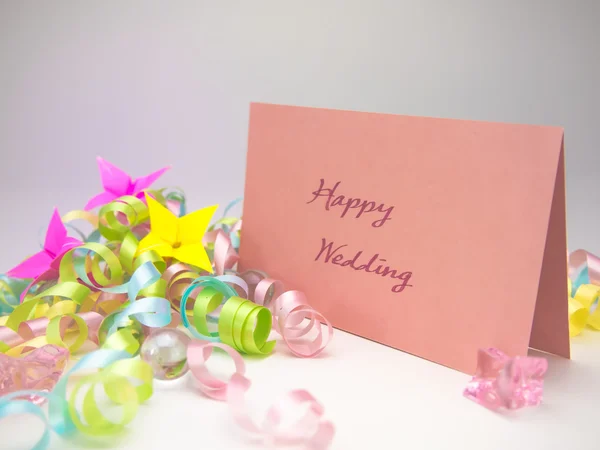 マッサージ カード;幸せな結婚式 — ストック写真
