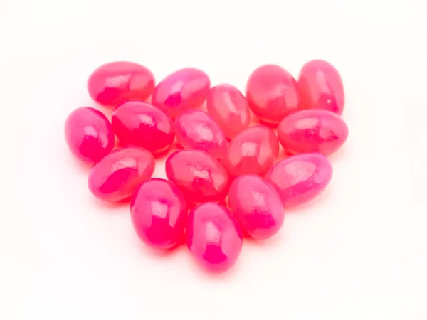 Färgglada Jelly Beans (vit bakgrund) — Stockfoto