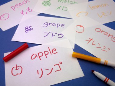 Making Language Flash Cards; Japanese clipart