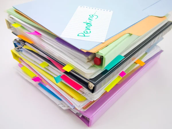 The Pile of Business Documents; Pending — Stock Photo, Image