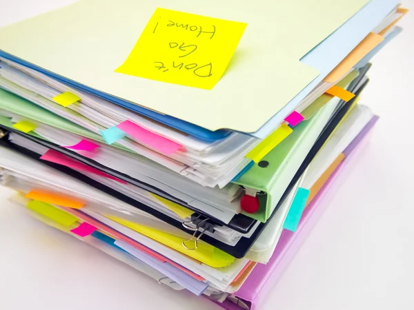 The Pile of Business Documents; Don't Go Home — Stock Photo, Image