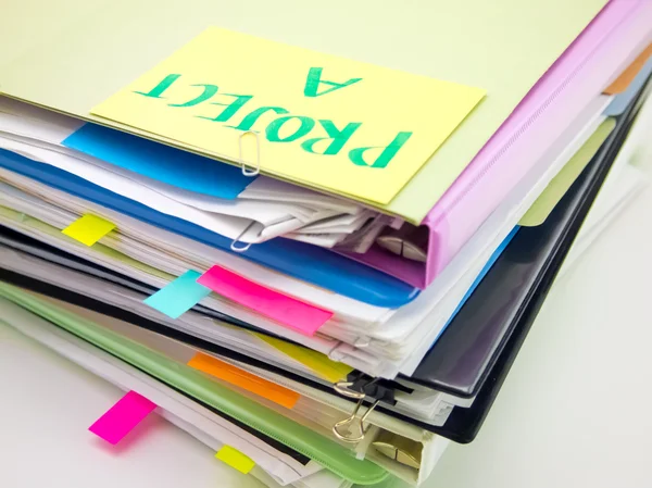 De stapel van zakelijke documenten; Project — Stockfoto