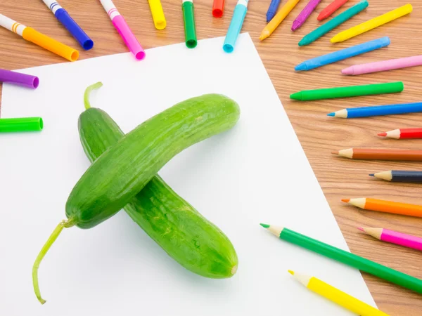 Desenho pepino — Fotografia de Stock