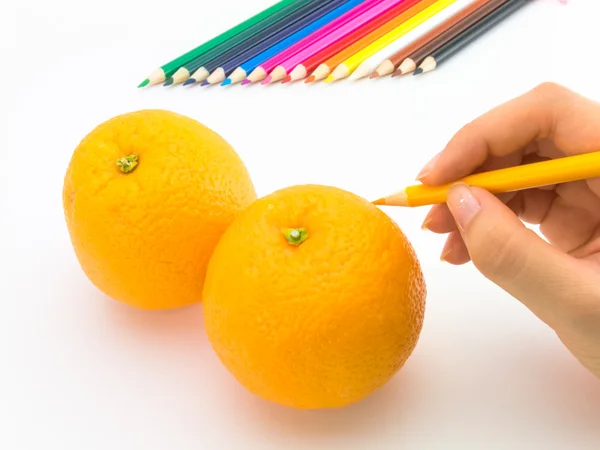 Disegno arancione — Foto Stock