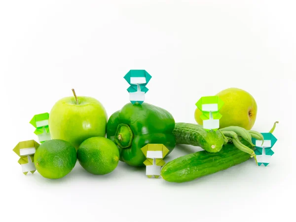 Origami Ninja con Verduras y Frutas —  Fotos de Stock