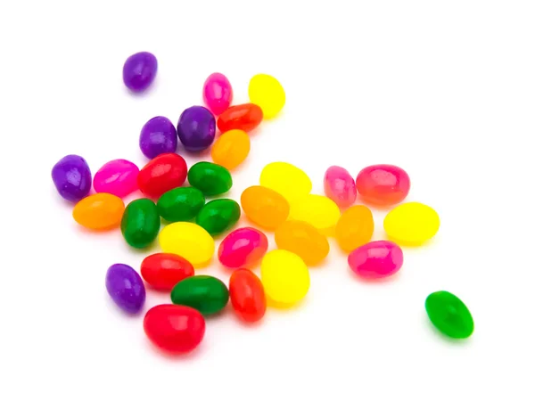 Kleurrijke Jelly Beans (witte achtergrond) — Stockfoto