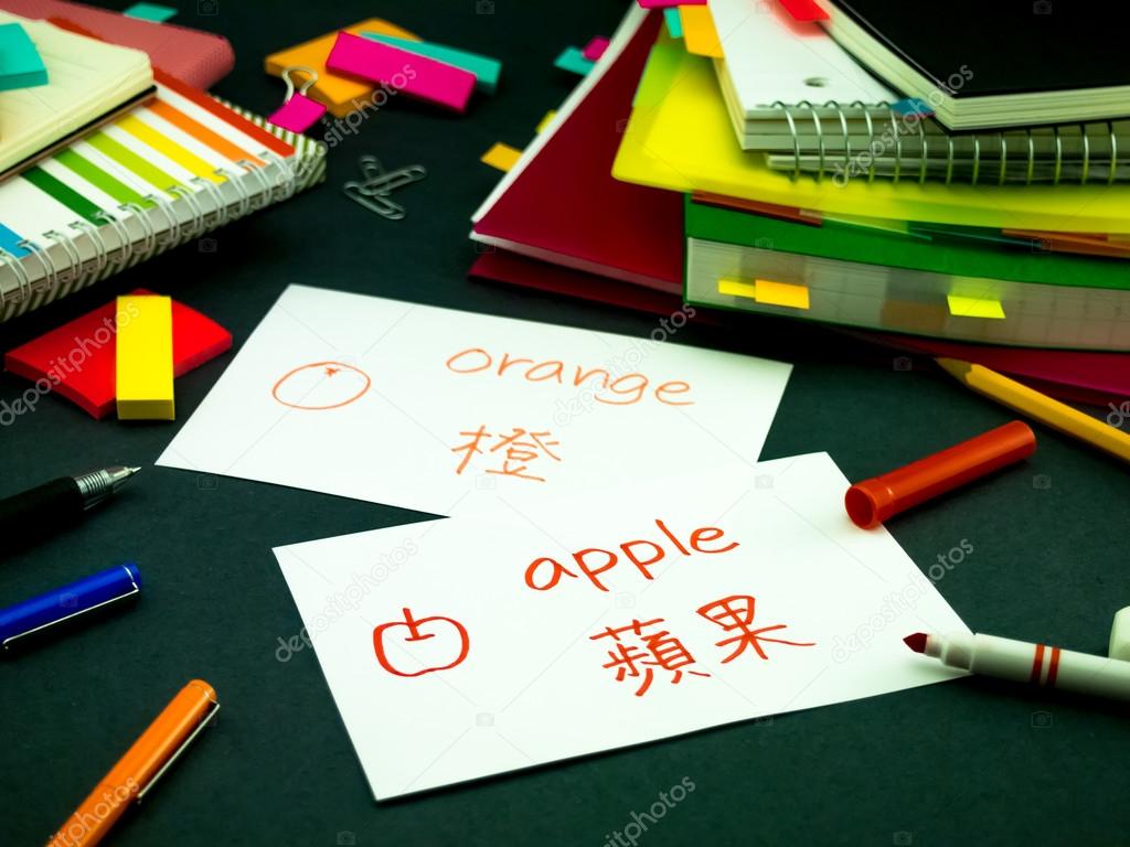 Learning New Language Making Original Flash Cards; Mandarin