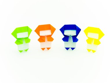 Renkli Origami Ninja