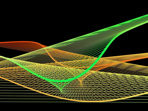 Spirale lineare dinamica e luminosa con colorato Greadient — Foto Stock