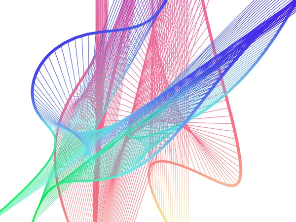 Espiral Lineal Dinámica y Brillante con Gradiente Colorido — Foto de Stock