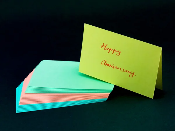 Message Card for Your Family and Friends; Happy Anniversary — Stock Photo, Image