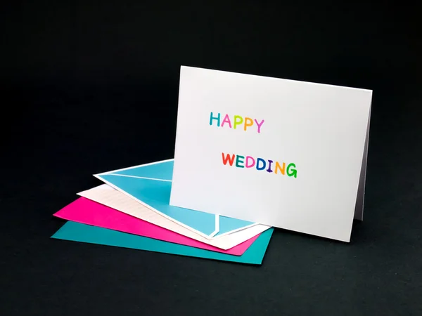 Tarjeta de mensaje para su familia y amigos; Feliz boda — Foto de Stock