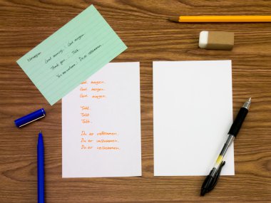 Norveç; Yeni dil yazılı kelime üstünde belgili tanımlık defter öğrenme