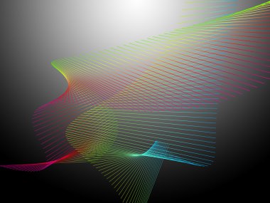 Dinamik ve parlak renkli gradyan ile doğrusal sarmal