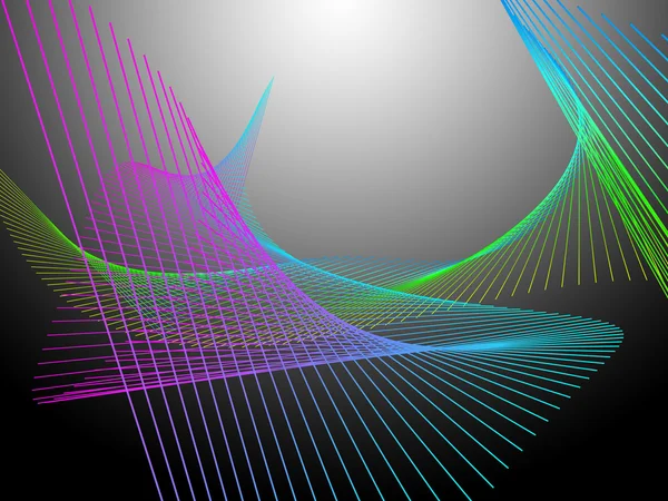 Δυναμική και φωτεινά γραμμική σπείρα με πολύχρωμα ντεγκραντέ — Φωτογραφία Αρχείου