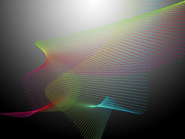Dynamic and Bright Linear Spiral with Colorful Gradient — Stock Photo, Image
