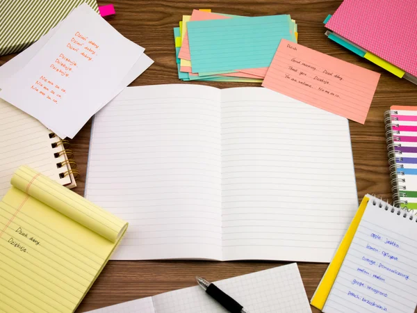 Lehçe; Yeni dil yazılı kelime üstünde belgili tanımlık defter öğrenme