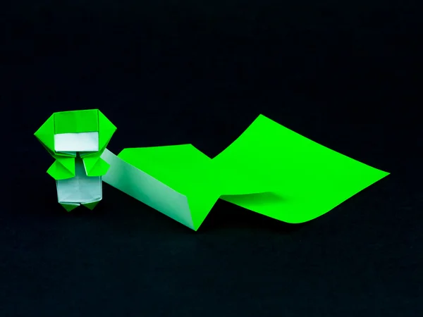 Speelgoed van de Japanse Origami vouwen instructies; Hoe te spelen — Stockfoto