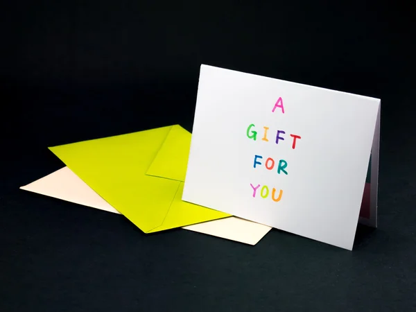 あなたの家族や友人のためのメッセージ カードあなたへの贈り物 — ストック写真
