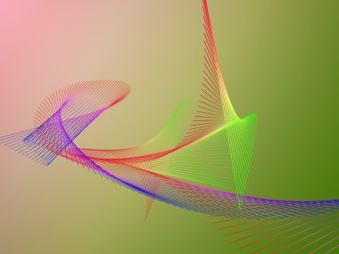 Dinamik ve parlak renkli gradyan ile doğrusal sarmal