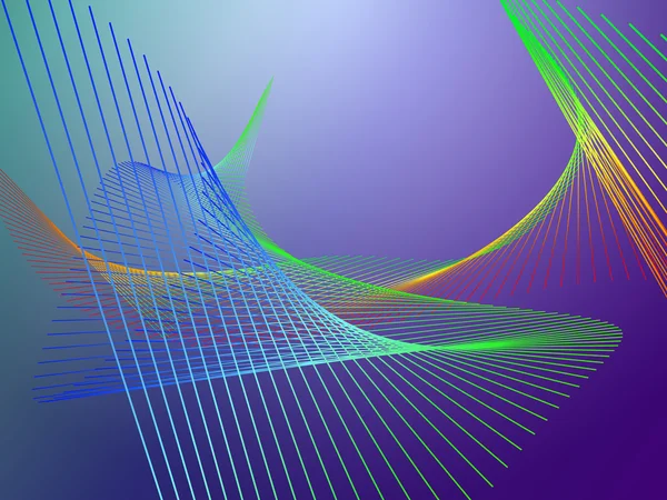 Spirale lineare dinamica e luminosa con sfumatura colorata — Foto Stock