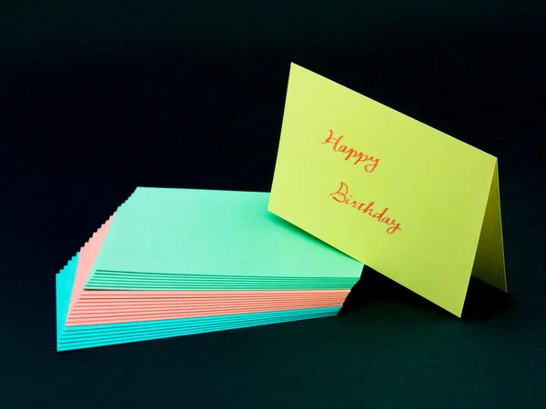 Cartão de Mensagem para sua Família e Amigos; Feliz Aniversário — Fotografia de Stock