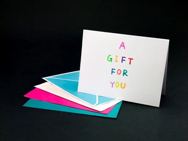 Tarjeta de mensaje para su familia y amigos; un regalo para usted —  Fotos de Stock