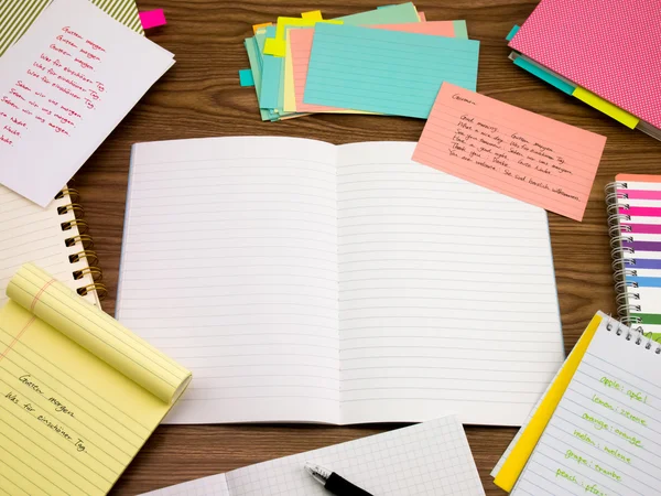 German; Learning New Language Writing Words on the Notebook — Stock Photo, Image