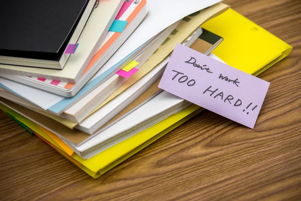 Don't Work Too Hard; The Pile of Business Documents on the Desk — Stock Photo, Image