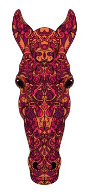 at kafası. vektör çizim