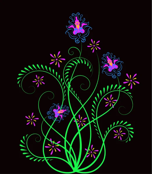 Élément de design floral — Image vectorielle