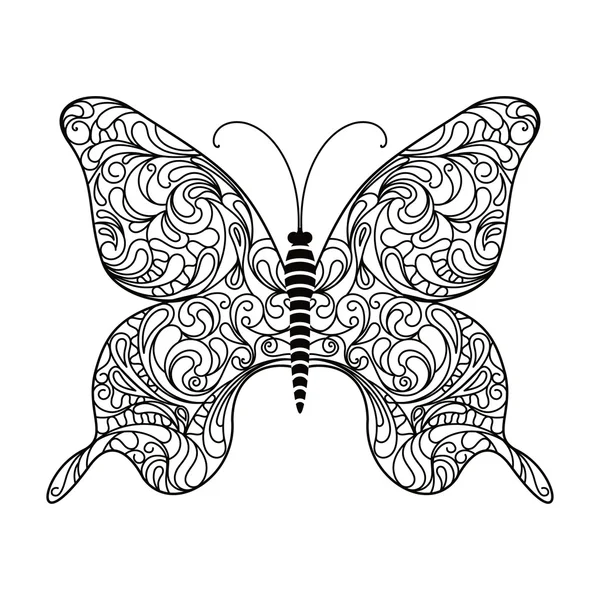 Mariposa. Ilustración vectorial — Vector de stock