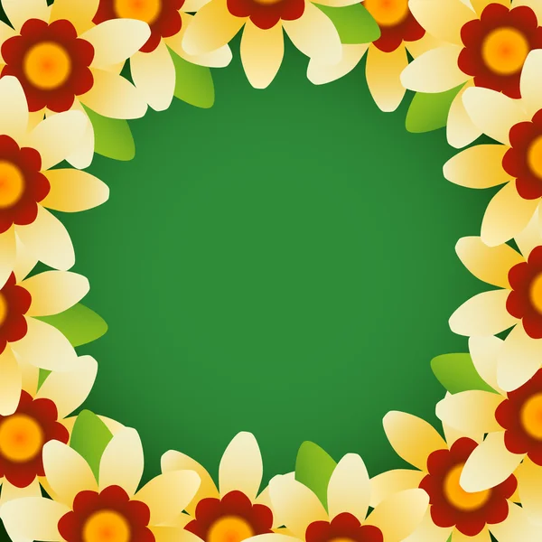 Cadre vectoriel fleur — Image vectorielle