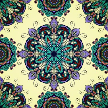 Süslü sorunsuz arka plan. Oryantal tarzda