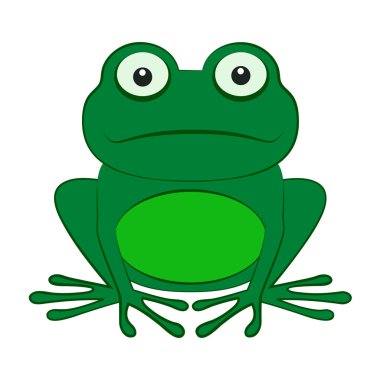 Beyaz bir arka plan üzerinde kurbağa