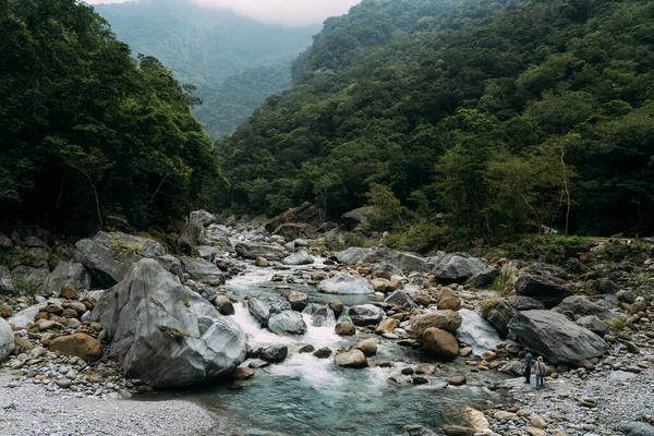 Stony River Bed White Water Taroko National Park Hualien Taiwan — Fotografia de Stock