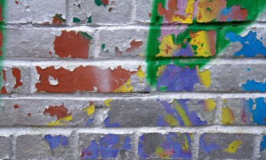 Eski çok renkli Tuğlalar doku