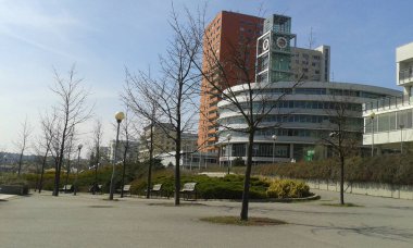 Prag şehrindeki modern binalar 