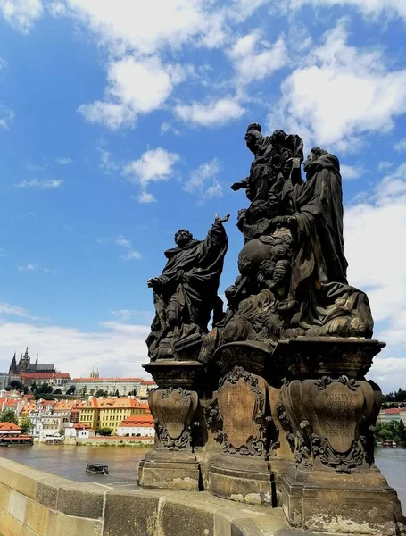 Statua Del Ponte Carlo Nella Repubblica Ceca — Foto Stock